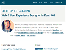 Tablet Screenshot of chrishallahan.com